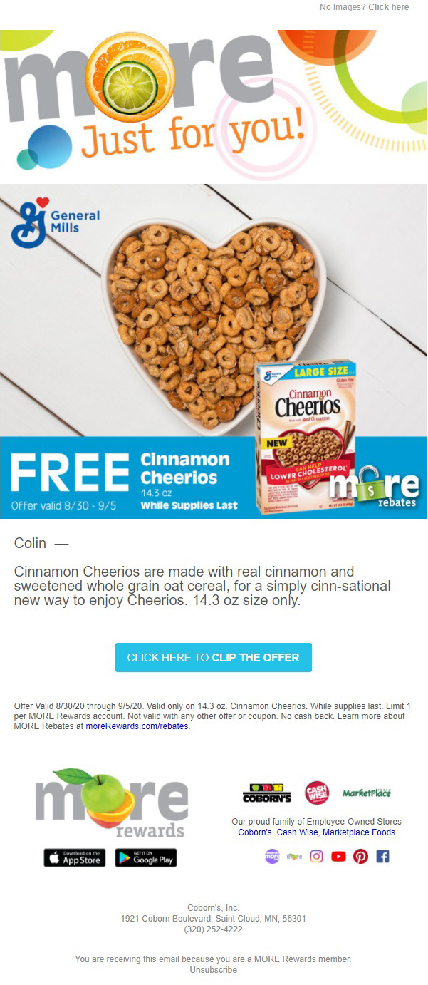 General Mills Cinnamon Cheerios